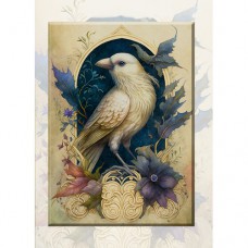 DUTCH LADY DESIGNS GREETING CARD White Raven